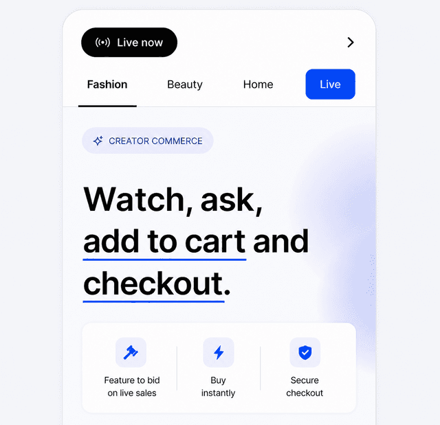 Live commerce